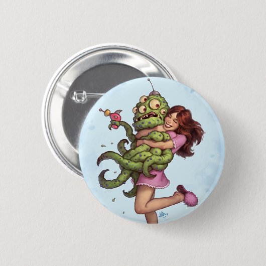 Alien-Abduktion Button (Vorne & Hinten)