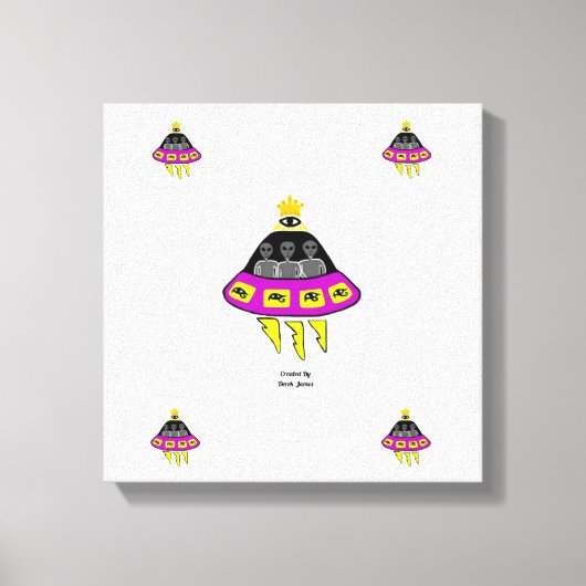Alien-Abduktion eingewickelte Leinwand (Vorderseite)