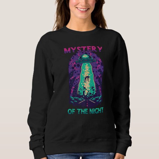 Alien Abduktion Mysterium der Nacht fliegt Sauc Sweatshirt (Vorderseite)