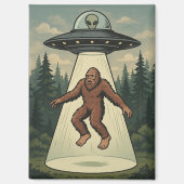 Alien Abduktion von Bigfoot Magnet (Vorderseite)