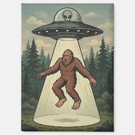 Alien Abduktion von Bigfoot Magnet