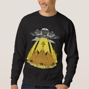 Alien-Abduktions-ägyptische Pyramiden altes UFO Sweatshirt