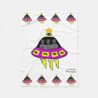 Alien-Abduktions-Fleece-Decke