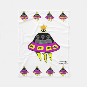 Alien-Abduktions-Fleece-Decke Fleecedecke