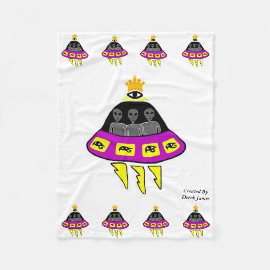 Alien-Abduktions-Fleece-Decke Fleecedecke (Vorderseite)