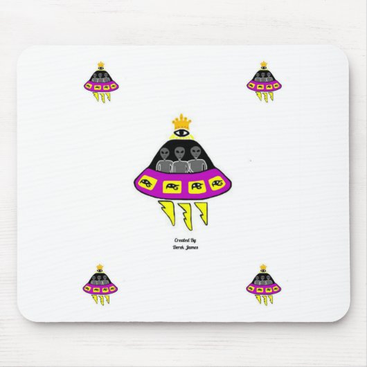 Alien-Abduktions-Mausunterlage Mousepad (Vorne)