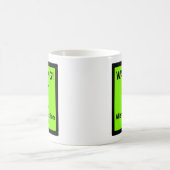 Alien Abduktionszone Warnzeichen (grün) Kaffeetasse (Mittel)
