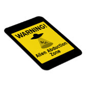 Alien Abduktionszone Warnzeichen Magnet (Rechte Seite)