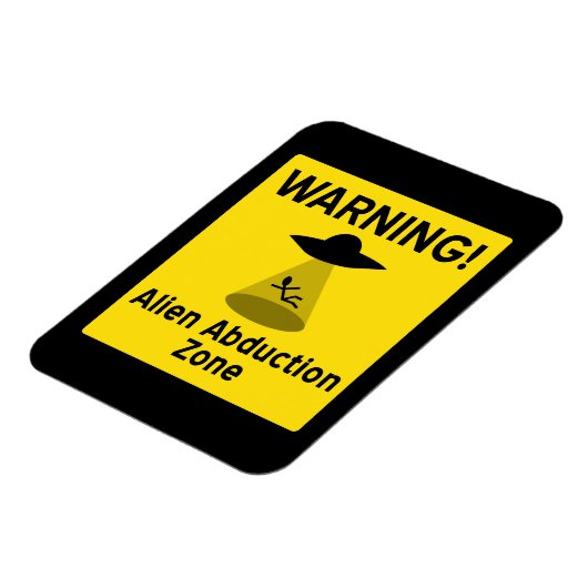 Alien Abduktionszone Warnzeichen Magnet (Linke Seite)