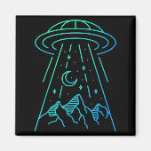 Alien Adventure Ufo Flying Saucer Lovers Funny Magnet (Vorne)