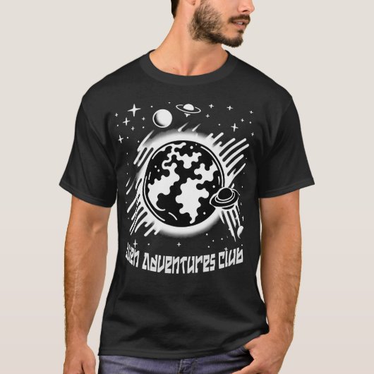 Alien Adventures Club Galactic Illustration for SC T-Shirt (Vorderseite)