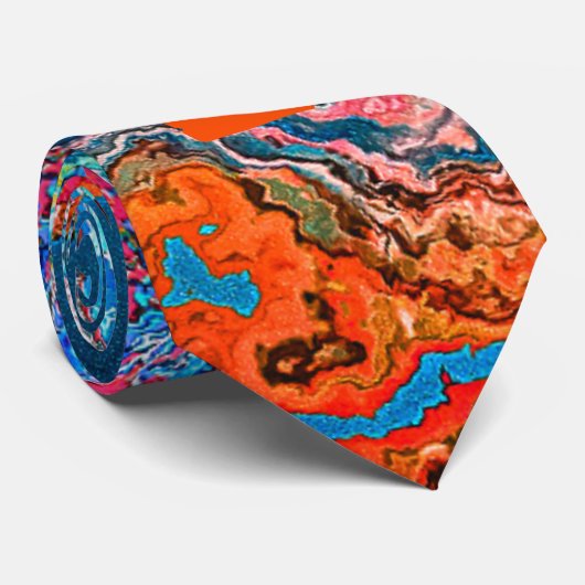 Alien Agate Stone Imitation & Your Word Krawatte (Gerollt)