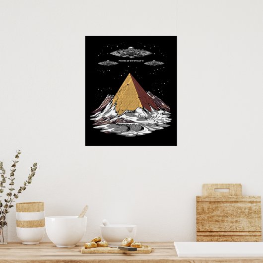 Alien Ägyptische Pyramiden Antarktis Verschwörung Poster (Küche)
