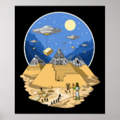 Alien Ägyptische Pyramiden Poster (Vorne)