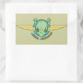 Alien Airforce Rechteckiger Aufkleber (Tasche)