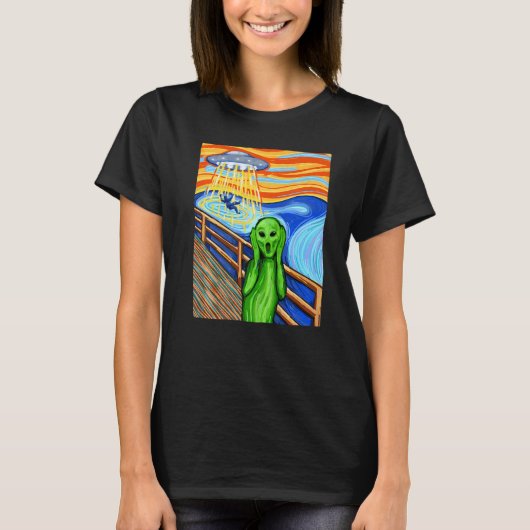 Alien   Alien  Alien  T-Shirt UFO (Vorderseite)
