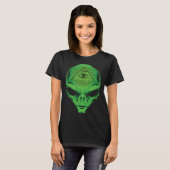 Alien All Seeing Eye Illuminati  Graphic Style T-Shirt (Vorne ganz)