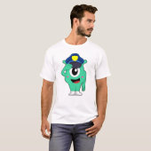 Alien als Polizeibeamter T-Shirt (Vorne ganz)