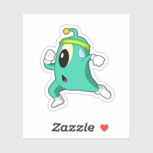 Alien als Runner Aufkleber