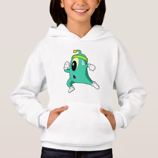 Alien als Runner Hoodie (Vorderseite)