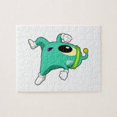 Alien als Runner Puzzle (Horizontal)