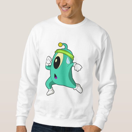 Alien als Runner Sweatshirt (Vorderseite)