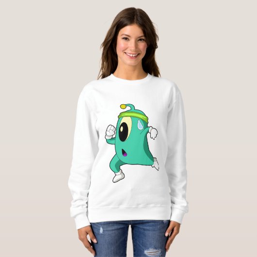 Alien als Runner Sweatshirt (Vorne ganz)