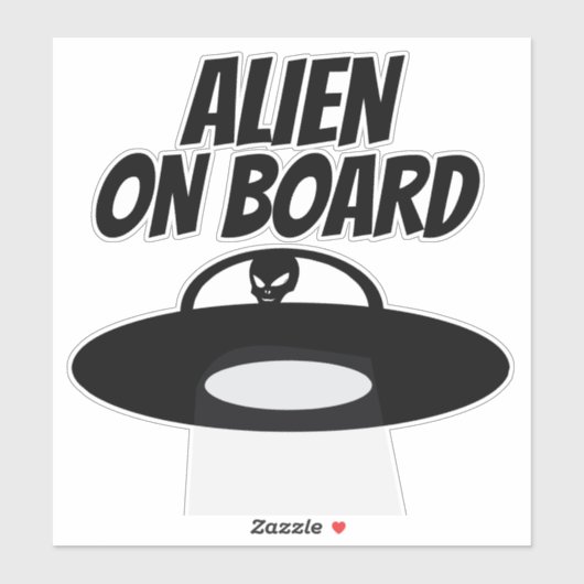 ALIEN AN BORD AUFKLEBER (Blatt)