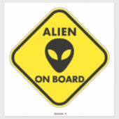 Alien an Bord des Aufklebers für Vinyl-Selbstschni Aufkleber (Blatt)