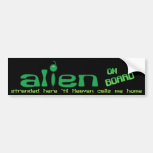 Alien an Bord des christlichen Autoaufklebers Autoaufkleber