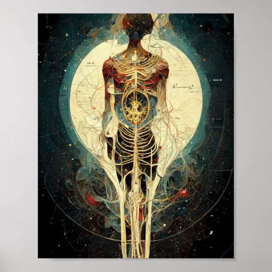 Alien Anatomie 1 Science Fiction Art Poster (Vorne)