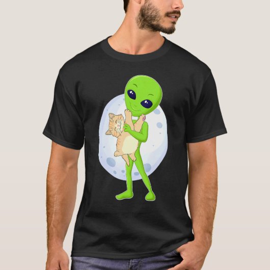 Alien And The Cat Ufo 51 Area Ive Always Believed T-Shirt (Vorderseite)