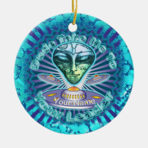 Alien-Anführer-Ornament Keramik Ornament