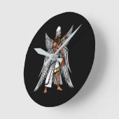 Alien Anunnaki God Alcient Sumerian King Runde Wanduhr (Winkel)