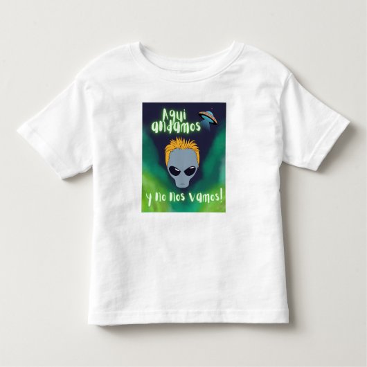Alien aqui estamos y no nos vamos , ufo, extratere kleinkind t-shirt (Vorderseite)