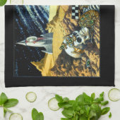 Alien Archäologie Geschirrtuch (Gefaltet)