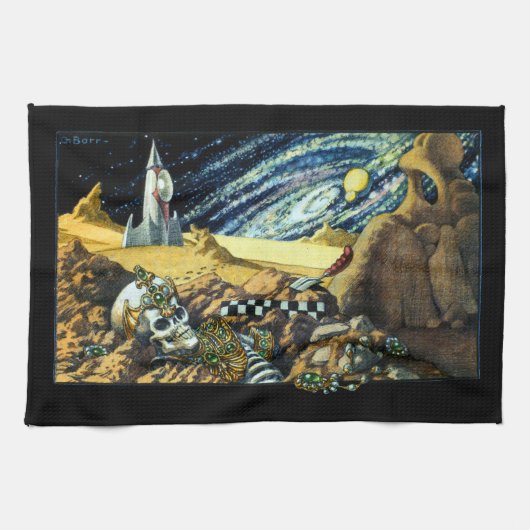 Alien Archäologie Geschirrtuch (Horizontal)