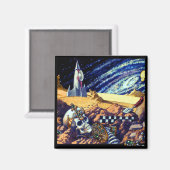 Alien Archeology Square Magnet (Vorderseite/Rückseite)