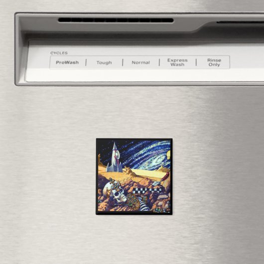 Alien Archeology Square Magnet (In Situ (Geschirrspüler))