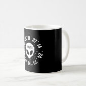 Alien Area 51 Head Ufo Außerirdischen Space Funny Kaffeetasse (VorderseiteRechts)