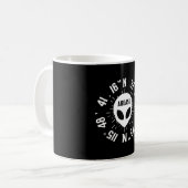 Alien Area 51 Head Ufo Außerirdischen Space Funny Kaffeetasse (Vorderseite Links)