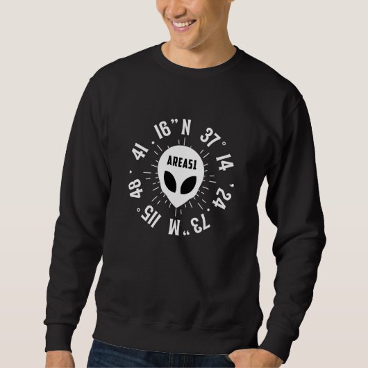 Alien Area 51 Head Ufo Außerirdischen Space Funny  Sweatshirt (Vorderseite)