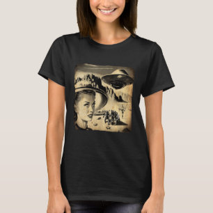Alien Area 51 Zombie Nevada Wüste Cool Retro Grap T-Shirt