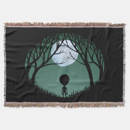 Alien Art Blanket E.T. Alien Gray Throw Blanket Decke (Vorderseite)