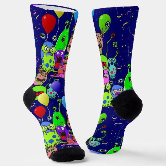 Alien Art. * Party mit Außerirdischen Socken (Gewinkelt)
