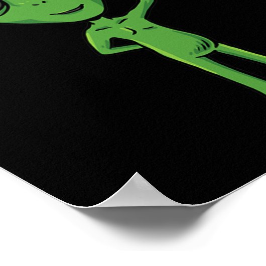 Alien Asl Hand Gesture Deaf Hörverlust Bewusstsein Poster (Ecke)