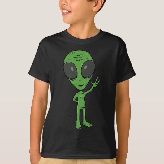 Alien Asl Hand Gesture Deaf Hörverlust Bewusstsein T-Shirt (Vorderseite)