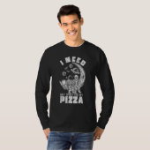 Alien Astronaut Eating Pizza In Cosmos I Need Any T-Shirt (Vorne ganz)