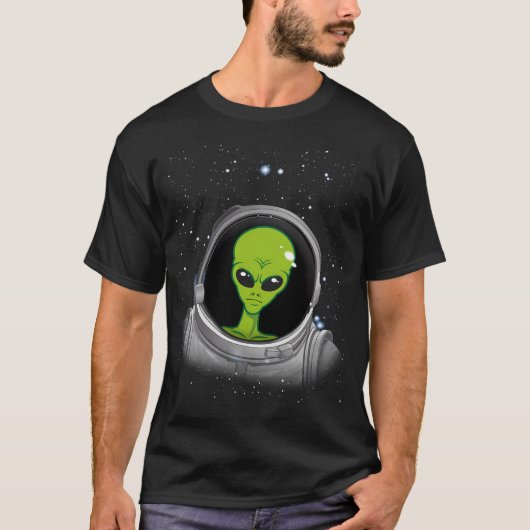 Alien Astronautin Alien Ufo Verschwörungsamtsastro T-Shirt (Vorderseite)