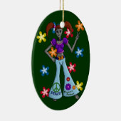 Alien Ation: Oval mit Hippy Chick Keramikornament (Rechts)